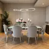 Design glamor table with a glass top, steel, modern, silver ELITE