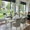 ECLIPSE MAX crystal chandelier, rings, silver, modern glamor hanging lamp for the living room, adjustable