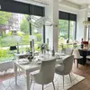 ECLIPSE MAX crystal chandelier, rings, silver, modern glamor hanging lamp for the living room, adjustable