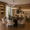 Modern comfortable custom-made dining chair with semi-circular backrest CARDINALE 3