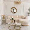 Elegancki  półokrągły złoty narożnik nowoczesny PARIS