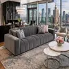 Nowoczesna sofa szara aksamitna 3-osobowa ze srebrnymi nogami LONDON