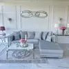 ECLIPSE MAX crystal chandelier, rings, silver, modern glamor hanging lamp for the living room, adjustable