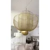 Designer gold pendant lamp, modern gold chandelier, FLORENCJA