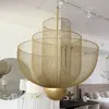 Designer gold pendant lamp, modern gold chandelier, FLORENCJA