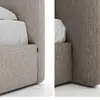 Detal wykończenia designerskiego wezgłowia nowoczesnego łóżka SIENA od Primavera Home.