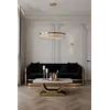 sofa czarno złota 3-osobowa
