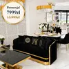 sofa tapicerowana złota czarna luksusowa elegancka Madonna od Primavera Home