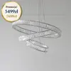 Żyrandol kryształowy 3 ringi srebrny Crystal XL w promocji od Primavera Home