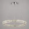 żyrandol kryształowy srebrny okragły 80 cm od Primavera Home