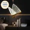 lampa wisząca nowoczesna Motyl złoty