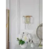 Kryształowy kinkiet glamour nowoczesny lampa ścienna złoty GLAMOUR XS w eleganckiej aranżacji salonu. Meble na zamówienie od PRIMAVERA HOME.