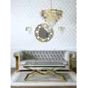 Cały zestaw z kryształowym kinkietem glamour nowoczesnym lampą ścienną złoty GLAMOUR XS w aranżacji wnętrza. Expozycja od PRIMAVERA HOME.