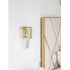 Detal wykończenia kryształowego kinkietu glamour nowoczesnego lampy ściennej złoty GLAMOUR XS. Expozycja od PRIMAVERA HOME.