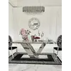 Stół LV COLLECTION Srebrny w jasnym wnętrzu. Idealny do nowoczesnej przestrzeni. Meble na zamówienie od Primavera Home.