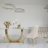 Detal kryształowego żyrandola Ring Złoty Eclipse od Primavera Home.