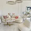 Skala glamour żyrandola Ring Złoty Eclipse w unikalnym wystroju. Primavera Home.