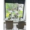 Żyrandol Kryształowy nowoczesny Eclipse Max w nowoczesnej kuchni. Ekspozycja w salonie od PRIMAVERA HOME.
