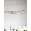 Szeroki plan żyrandola kryształowego nowoczesnego srebrnego LILIBET L w stylowej jadalni. Meble na zamówienie od PRIMAVERA HOME.