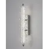 Ekspozycja kinkietu Kryształowego Srebrnego ICE w sypialni, dodającego elegancji. Meble na zamówienie od Primavera Home.
