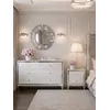 Aranżacja nowoczesnego wnętrza z komodą glamour lakierowaną drewnianą na stalowych nogach Lorenzo M Silver. Meble na zamówienie od PRIMAVERA HOME.