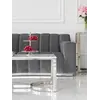 Sofa LONDON Nowoczesna z bliska, ukazująca eleganckie stalowe nogi. Meble na zamówienie od Primavera Home.