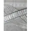 Detal ozdobny Żyrandola Kryształowego Srebrnego Dwupoziomowego Crystal L. Ekskluzywne meble na zamówienie od Primavera Home.