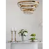 Żyrandol kryształowy złoty BELLINI XL wystawiony w showroomie. Idealny wybór od Primavera Home.