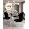 Ekskluzywne krzesło do jadalni glamour z boku, pokazujące elegancki detal wykończenia mebli na zamówienie od Primavera Home.