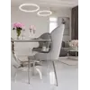 Zbliżenie na stalowe nogi ekskluzywnego krzesła do jadalni glamour. Aranżacja nowoczesnego wnętrza od Primavera Home.