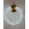 Kinkiet Kryształowy ICE ROUND w ujęciu z przodu. Oświetlenie na zamówienie od Primavera Home.