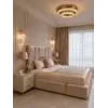 Widok od dołu na zawieszony plafon Kryształowy BELLINI L Złoty. Unikalny design od Primavera Home.