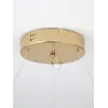 Żyrandol Kryształowy Złoty Ring Nowoczesny CRYSTAL w kontrastowych barwach wnętrza od Primavera Home.