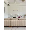 Detal głównego elementu Żyrandola Kryształowego Ring Złotego 80 cm Diamond. Aranżacja nowoczesnego wnętrza od Primavera Home.