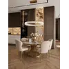 Żyrandol Kryształowy Złoty Ring Nowoczesny CRYSTAL w jasnym wnętrzu, idealny dla każdego domu od Primavera Home.