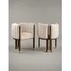 Ekskluzywne krzesło MATILDA – Nowoczesny Włoski Design w wyrafinowanej formie- Primavera Home eksponowane w showroomie, prezentujące elegancję i styl.