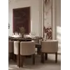 Ekskluzywne krzesło MATILDA – Nowoczesny Włoski Design w wyrafinowanej formie- Primavera Home, zbliżenie na tkaninę plamoodporną velvet.