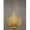 Z bliska widać detal lampy wiszącej złotej Florencja. Detal wykończenia od Primavera Home.