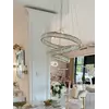 Widok z góry na Żyrandol Kryształowy Złoty Crystal XL Trzypoziomowy. Wyjątkowy styl od Primavera Home.