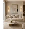 Kinkiet Kryształowy Złoty Podłużny Crystal — aranżacja wnętrza. Primavera Home.