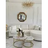 Aksamitny narożnik glamour półokrągły PARIS symbolizujący elegancję i klasę. Meble na zamówienie od Primavera Home.