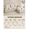 Narożnik ustawiony w ciemnym wnętrzu, które eksponuje jego stylowy design od Primavera Home.