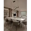 Szczegółowy detal wykończenia Nowoczesnego Żyrandola Wave Czarnego – Designerskiej Lampy Fala LED od Primavera Home.