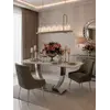 Stół Nowoczesny Glamour z marmurowym blatem — aranżacja wnętrza. Primavera Home.