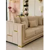 Złota Sofa Rozkładana Palace – Nowoczesna i Ekskluzywna widok z góry, idealne dopasowanie do nowoczesnego wnętrza od Primavera Home.