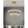 Zawieszony na suficie Żyrandol Kryształowy Brina XL Glamour Złoty – Luksusowa Lampa Wisząca dwupoziomowa w świetle dziennym. Ekspozycja w salonie od Primavera Home.