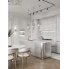 Żyrandol Planet Srebrny Glamour z boku, prezentujący elegancką formę. Ekspozycja w salonie od Primavera Home.