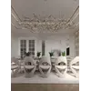 Ekskluzywne Krzesło Queen – Nowoczesny Włoski Design w detalach tkaniny, ukazujące jakość materiału. Meble na zamówienie od Primavera Home.