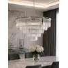Kryształowy żyrandol okrągły, nowoczesny lampa wisząca, srebrny GLAMOUR M, detal wykończenia. Meble na zamówienie od Primavera Home.