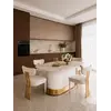 Krzesło Złote Beżowe Welurowe EMPIRE w stylu glamour. Ekspozycja w salonie od Primavera Home.